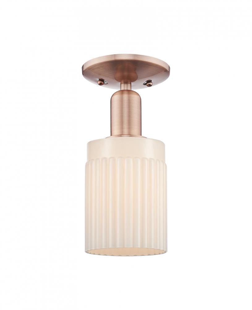 Hadley - 1 Light - 5 inch - Antique Brass - Semi-Flush Mount