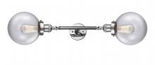 Innovations Lighting 208L-PC-G202-8-LED - Beacon - 2 Light - 8 inch - Polished Chrome - Adjustable Bath Vanity Light